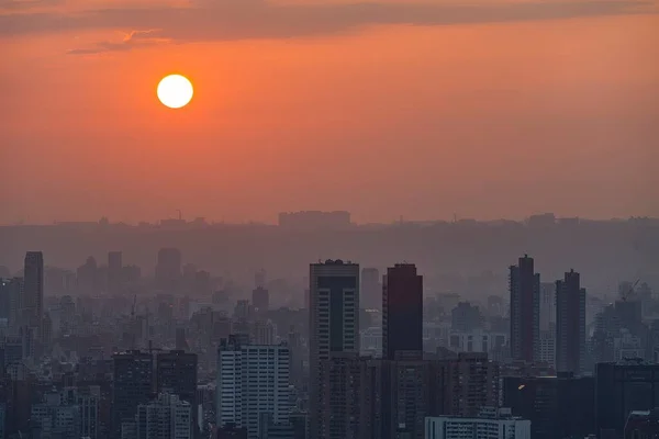 Taipei, Taiwan city skyline during the sunset.