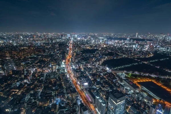 Ulice Tokio Japonia w nocy — Zdjęcie stockowe