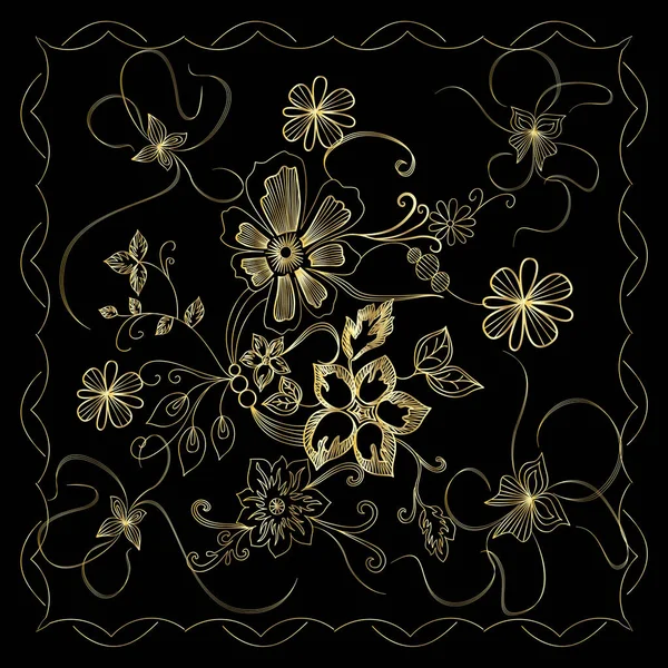 Fond Floral Abstrait Avec Des Fleurs — Image vectorielle