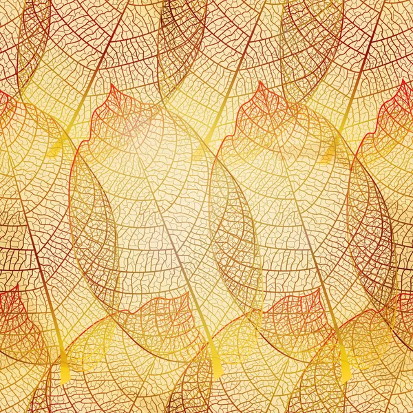 Seamless Pattern Leaves Vector Illustranion — Vector de stock