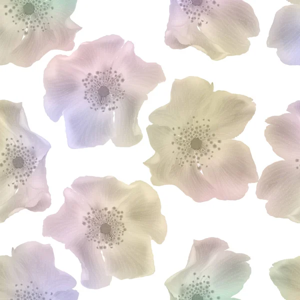 Sömlöst Mönster Med Blommor Blommig Bakgrund — Stock vektor