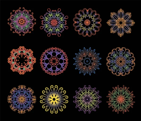 Patrón Mandala Ilustración Vectorial Ornamental Redonda — Vector de stock