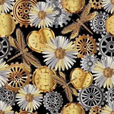 3d illustration of clockwork gears