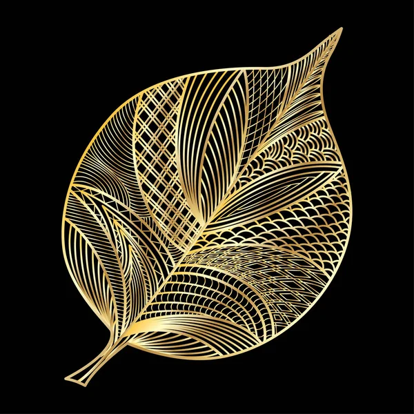 Vector Illustration Beautiful Leaf Pattern — Stock vektor