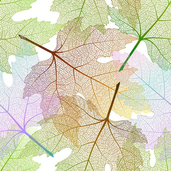 Patrón Sin Costura Con Hojas Otoño — Vector de stock