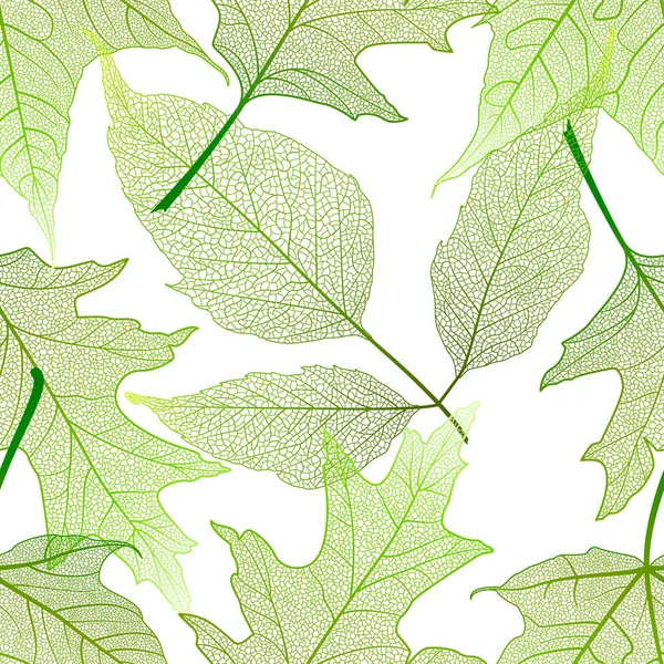 Nahtloses Blättermuster Vektorillustration — Stockvektor