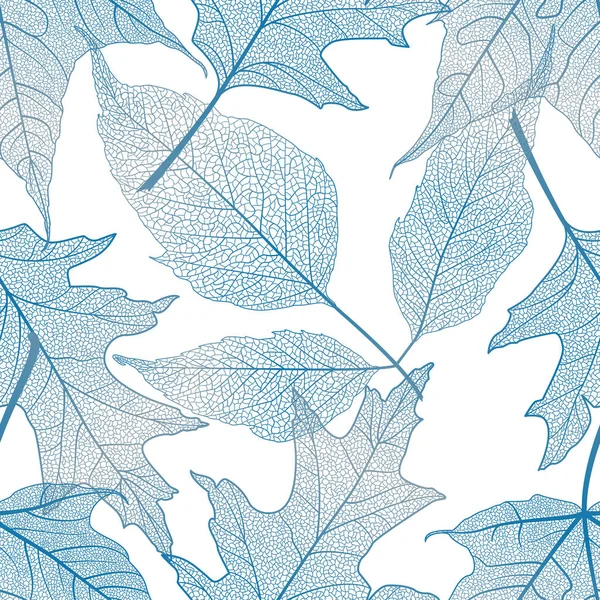 Modèle Sans Couture Avec Des Feuilles Automne Illustration Vectorielle — Image vectorielle