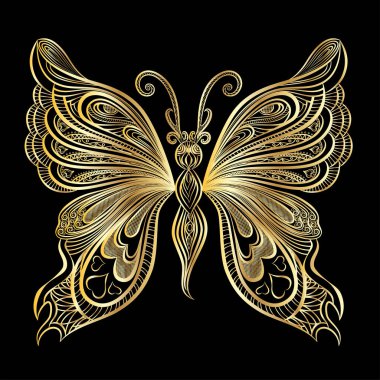 Bir kelebeğin vektör illüstrasyonu