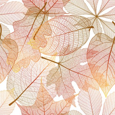 sonbahar yaprakları seamless modeli. vektör çizim
