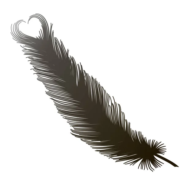 白い背景に羽のアイコン — ストックベクタ