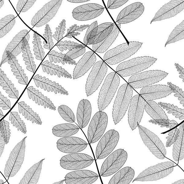 Nahtloses Muster Mit Herbstblättern Vektorillustration — Stockvektor