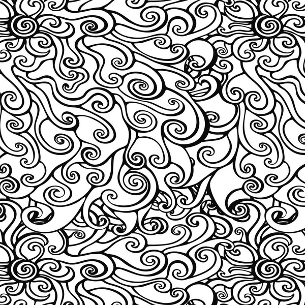 Векторний Безшовний Візерунок Намальованими Вручну Каракулями Абстрактний Фон — стоковий вектор