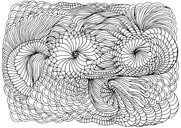 Coloring Pages Hand Drawn Doodles Abstract Background — Wektor stockowy