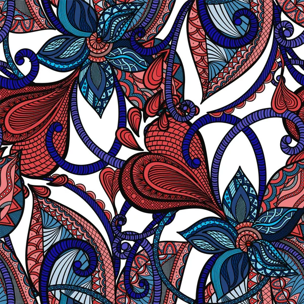 Motif Sans Couture Avec Des Fleurs Abstraites Illustration Vectorielle — Image vectorielle