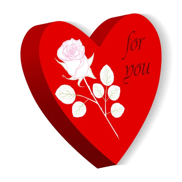 Valentine Day Heart Love Valentines Wedding Birthday Greeting Card Vector — Stockvector
