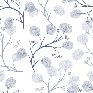 Elle çizilmiş karalama çiçekleriyle kusursuz desen. vektör illüstrasyonu.