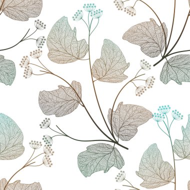 Çiçeksiz desenlerin vektör çizimi