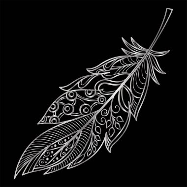 Tüy vektör çizimi çizimi