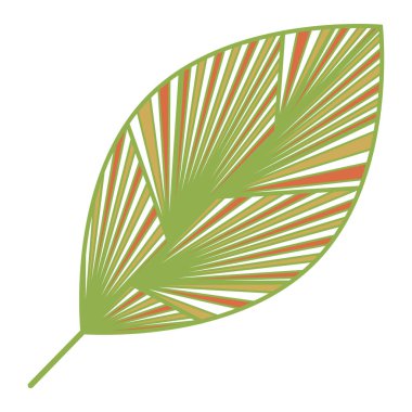 Beyaz arkaplanda yalıtılmış tropikal yapraklar