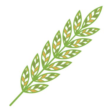 Yeşil bitki ikonu vektör illüstrasyon tasarımının yaprakları