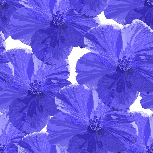 Beautiful Flowers Seamless Pattern Watercolor Background — Stock vektor