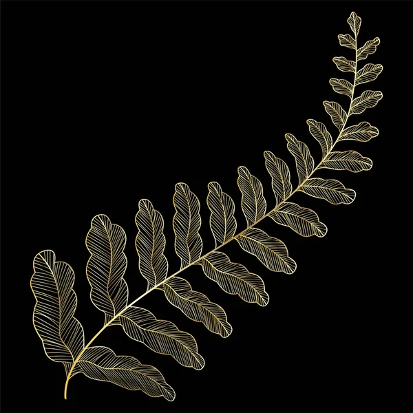 Ручная Рисованная Акварельная Иллюстрация Листа Растения — стоковый вектор