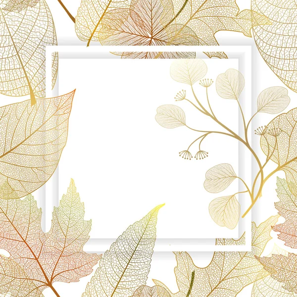 Autumn Leaves Foliage Seamless Background Pattern Wallpaper — Stock vektor