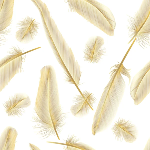 羽のあるシームレスなパターン ベクターイラスト — ストックベクタ