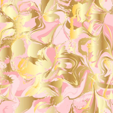 Soyut çiçeklerle kusursuz desen