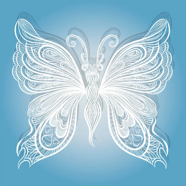 Butterfly Butterflies Blue Background — Stock Vector