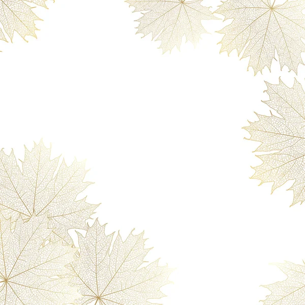 Herbst Blätter Auf Weißem Hintergrund — Stockvektor