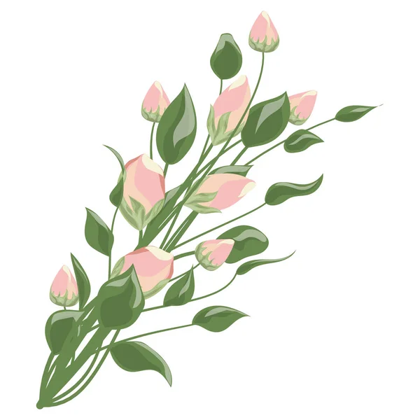 Hermoso Patrón Floral Con Flores Hojas Ilustración Vectorial — Vector de stock