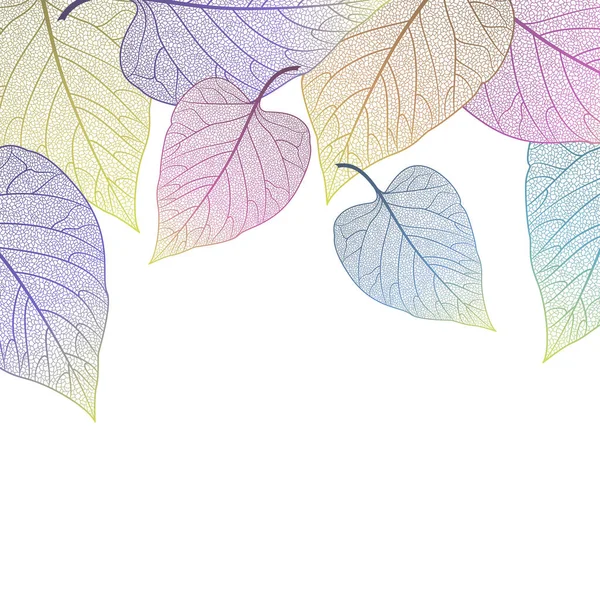 Background Your Graphic Design Vector Illustration Hand Drawn Leaves — Archivo Imágenes Vectoriales