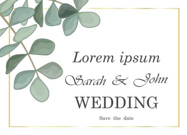 Güzel bir düğün günü için arka planın vektör çizimi