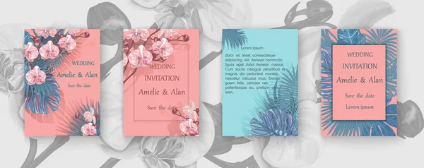 Set Vector Templates Brochure Flyer Invitation Banner Cover Poster Template — Stockvektor