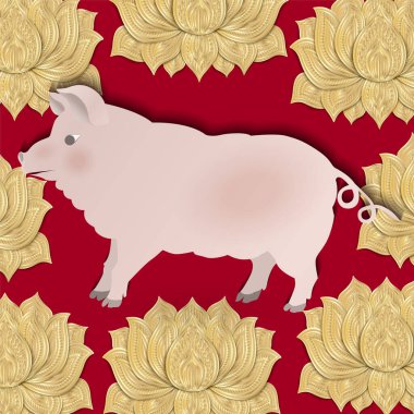 Altın desenli Çince yeni yıl geçmişi