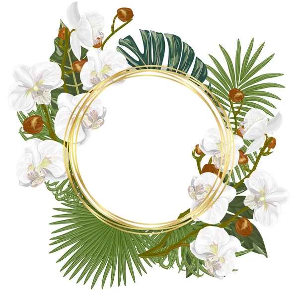 Çiçek ve yapraklı suluboya çerçeve