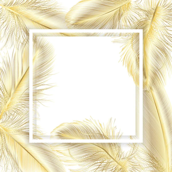 Feather Pattern White Background — 스톡 벡터