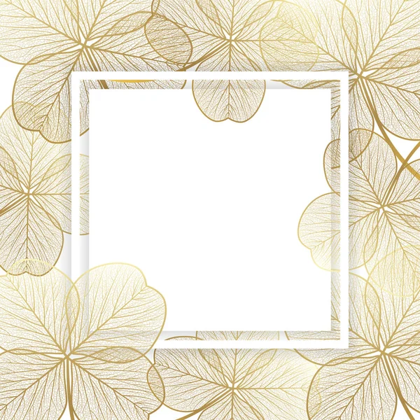 Frame Tropical Leaves Vector Illustration — Διανυσματικό Αρχείο