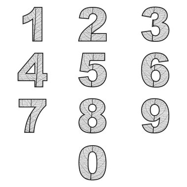 harf alfabesi, harfler, sayılar ve diğer elementler. vektör illüstrasyonu