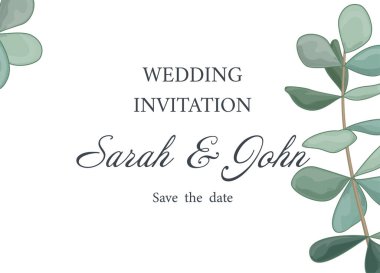 Beyaz arkaplanda izole edilmiş yapraklı çiçek çerçevesinin vektör çizimi