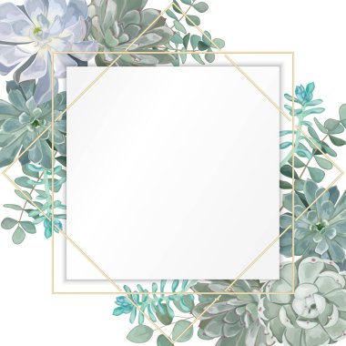 Çerçevesi tropik yapraklar ve çiçeklerle dolu. vektör illüstrasyonu