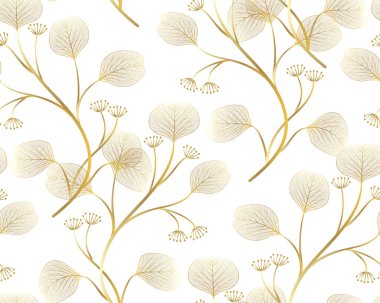 Elle çizilmiş yapraklarla kusursuz desen. vektör illüstrasyonu.