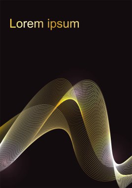 Parlayan dalga ile soyut bir arkaplan. vektör illüstrasyonu