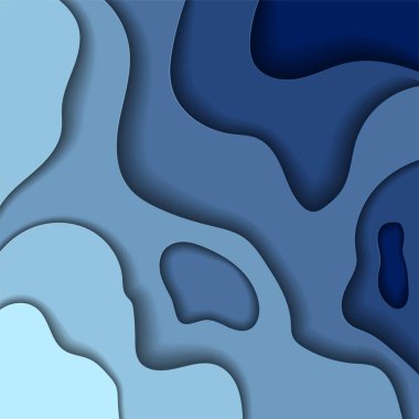 Kağıt kesiği tarzında soyut bir arkaplan. vektör illüstrasyonu