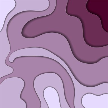 Kağıt kesiği katmanlı soyut arkaplan. vektör illüstrasyonu