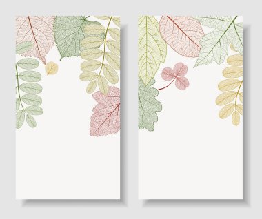 Sonbahar yapraklarının vektör illüstrasyonu