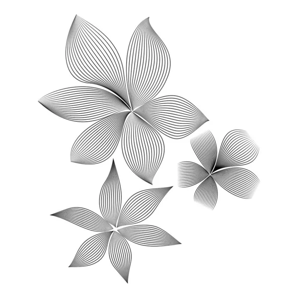 Pola Bunga Abstrak Dengan Daun Dan Bunga - Stok Vektor