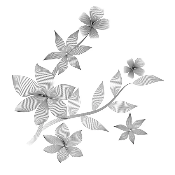 Abstraktní Květinové Pozadí Listy — Stockový vektor