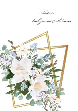 çiçekli suluboya deseni, yapraklar, dallar, zambaklar, tomurcuklar, güller, zambak, okaliptüs,